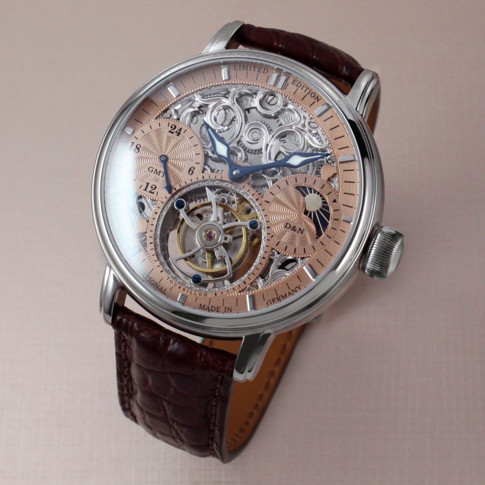 Poljot International Tourbillon Skeleton Gold 3360.T555WG-R - 43mm