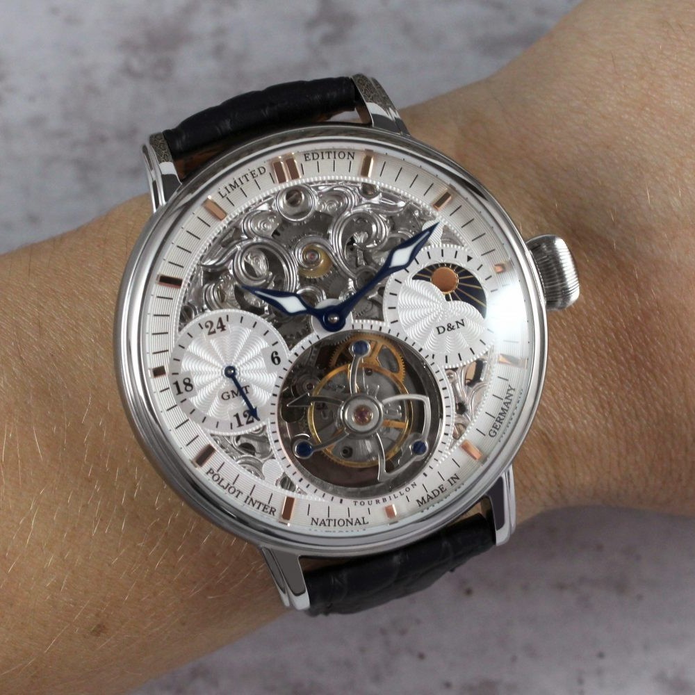 Poljot International Tourbillon Skeleton Gold 3360.T555WG-S - 43mm