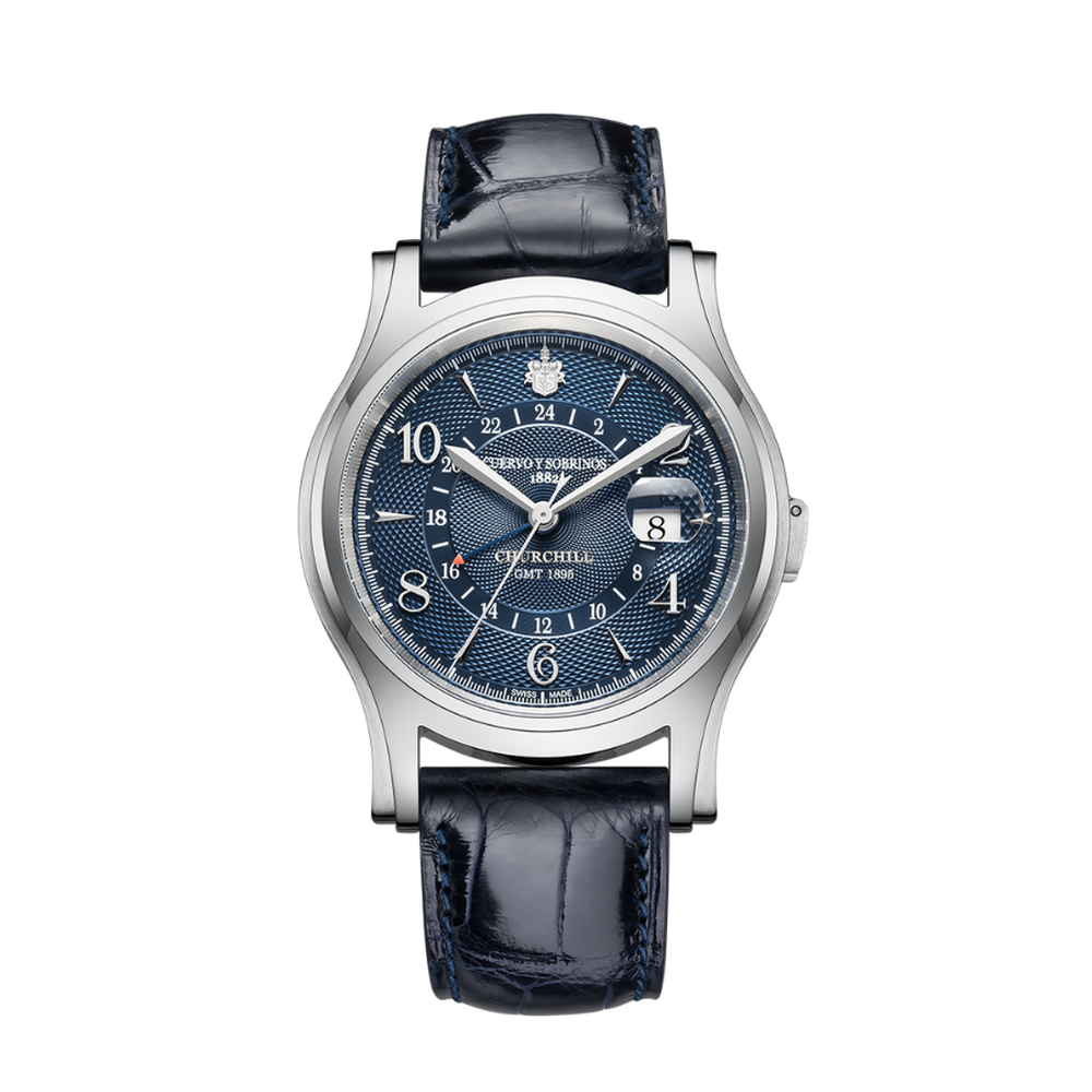 Cuervo y Sobrinos Churchill 1895 GMT 2811.1GMTB - 43mm