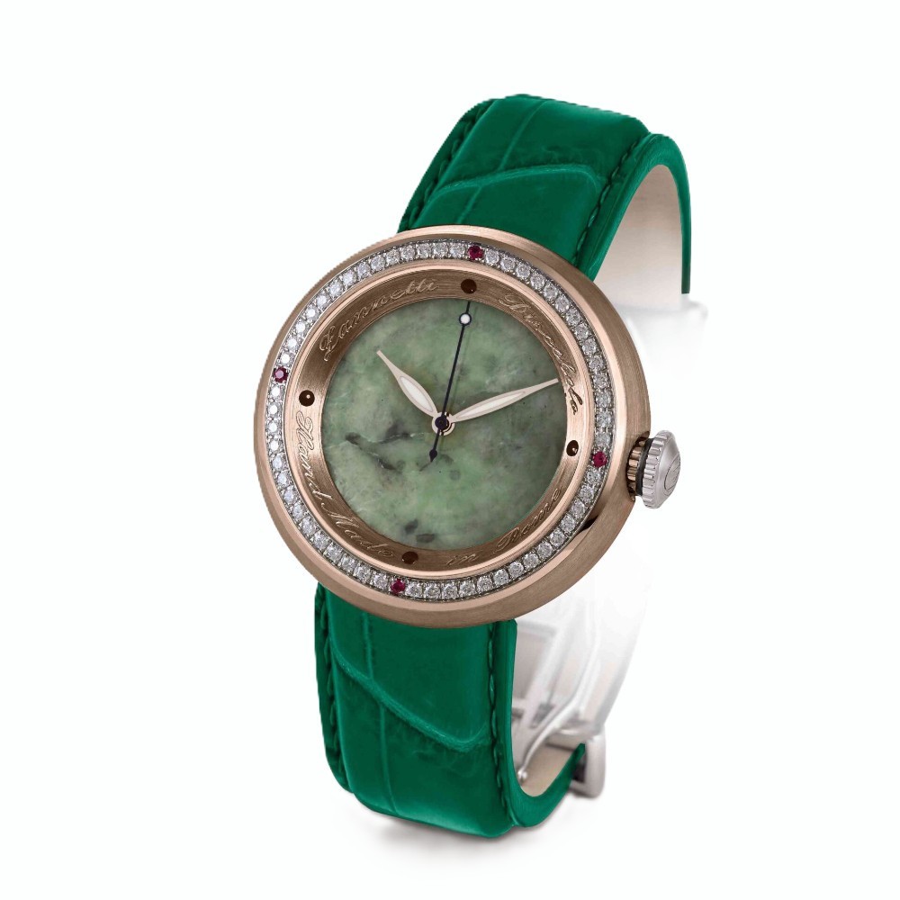 Zannetti Discobolo Lady Jade bronze and diamonds WCIG018.DL036 - 39mm