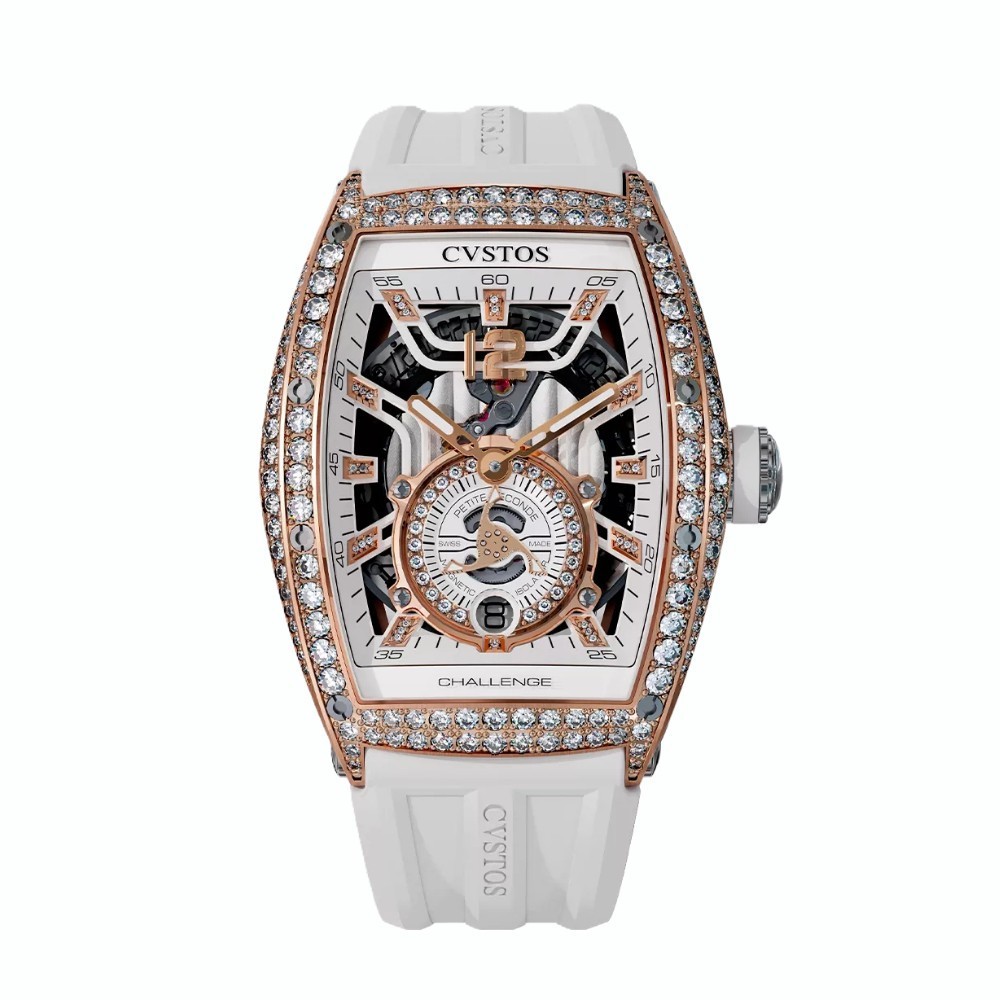 CVSTOS Jetliner PS Thirty6 5N Red Gold 2 Row Diamonds White A00103.3620002 - 36mm