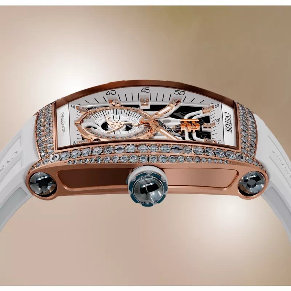 CVSTOS Jetliner PS Thirty6 5N Red Gold 2 Row Diamonds White A00103.3620002 - 36mm