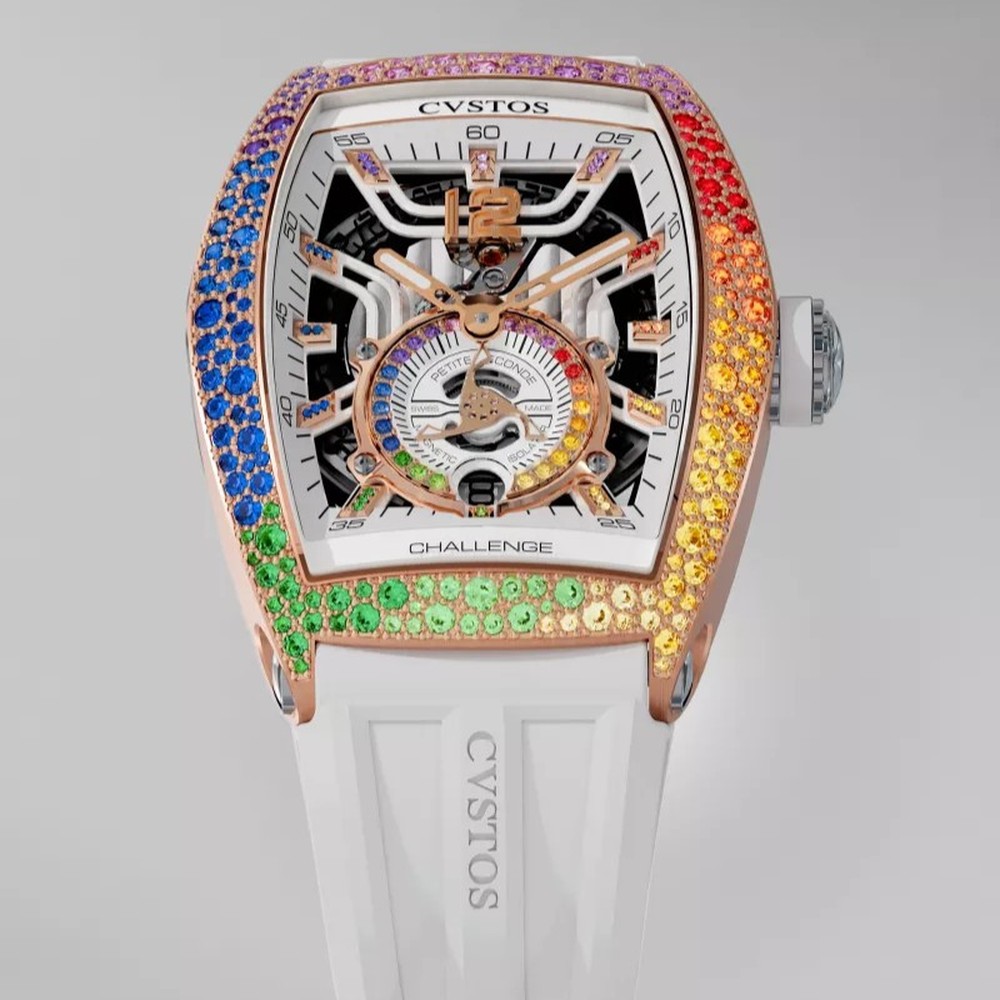 CVSTOS Jetliner PS Thirty6 5N Red Gold Rainbow Snow Setting White A00103.3620003 - 36mm