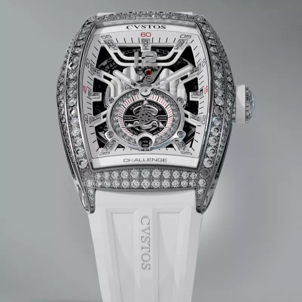 CVSTOS Jetliner PS Thirty6 Steel 2 Row White Dial Diamonds A00103.3600003 - 36mm