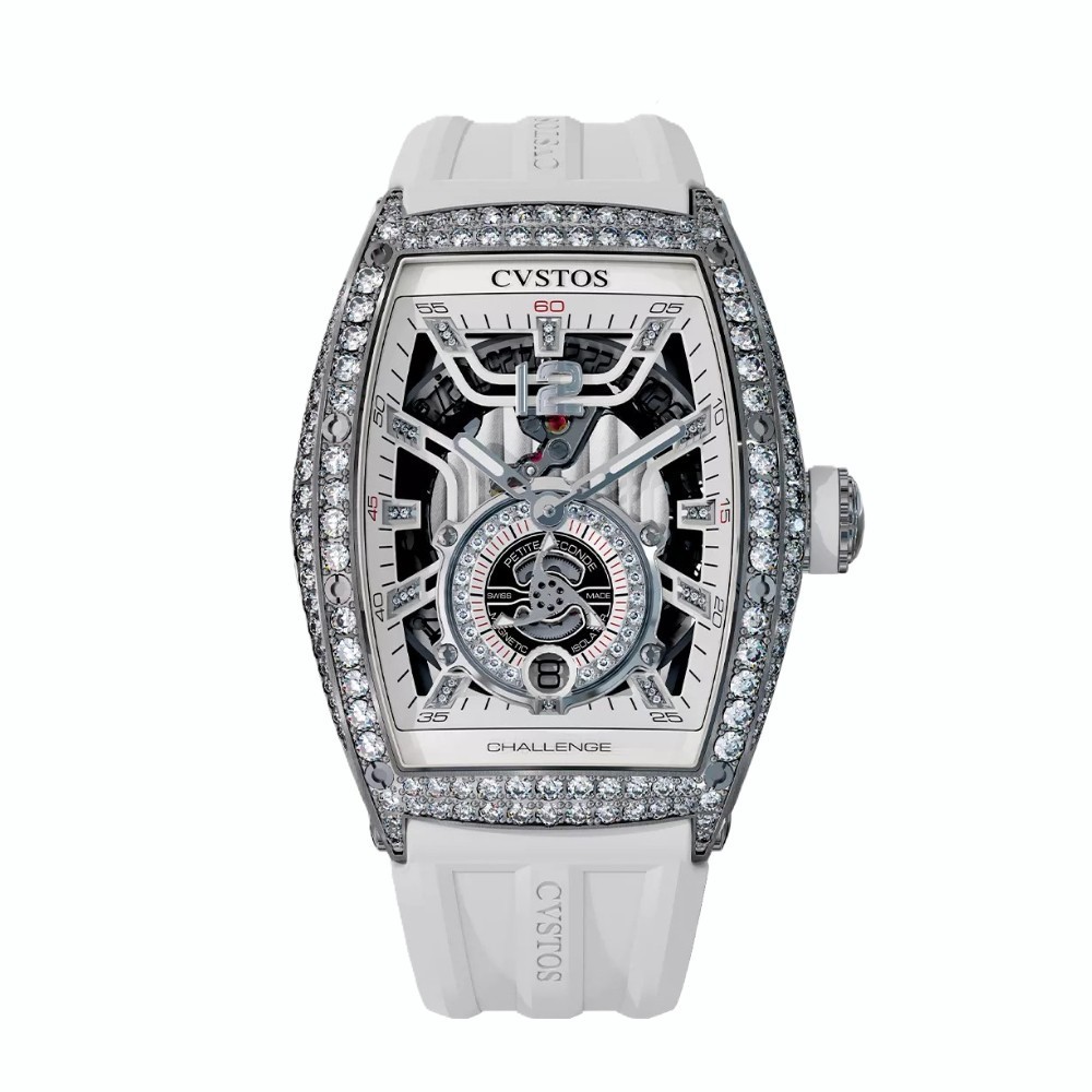 CVSTOS Jetliner PS Thirty6 Steel 2 Row White Dial Diamonds A00103.3600003 - 36mm