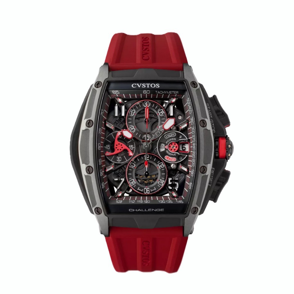 CVSTOS Chrono Grey Brancard Black Titanium Black & Red B00107.4172001 - 53.7 x 41 mm