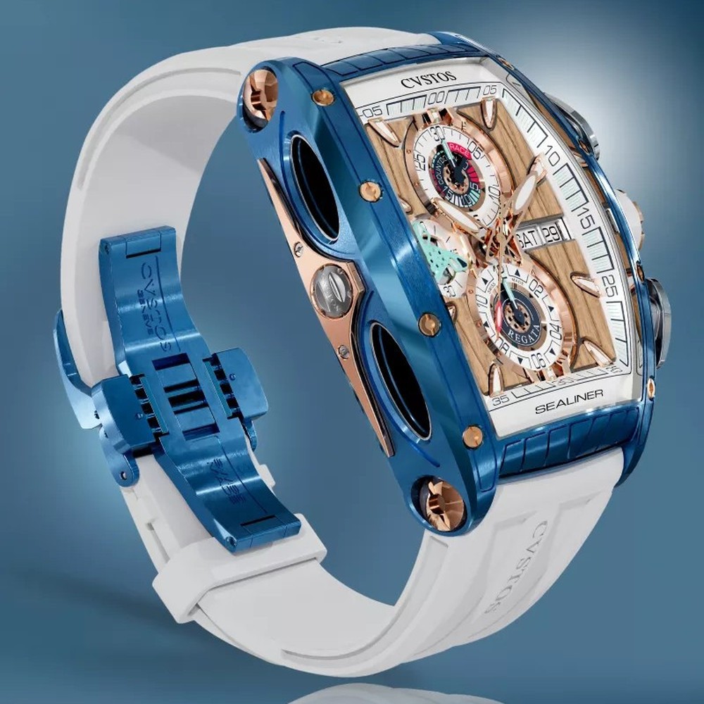 CVSTOS Sealiner Chronograph SkyBlue Steel 5N C01107.4105002 - 53.7 x 41 mm