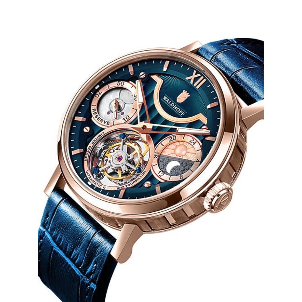 Waldhoff Ultramatic II Royal Blue RG - 42.5mm