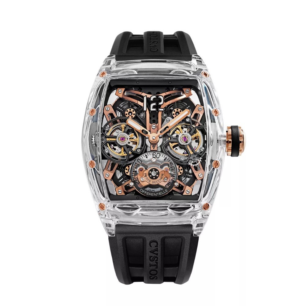 CVSTOS Double Tourbillon Sapphire Black & 5N COMP E00105.4185001 - 41mm