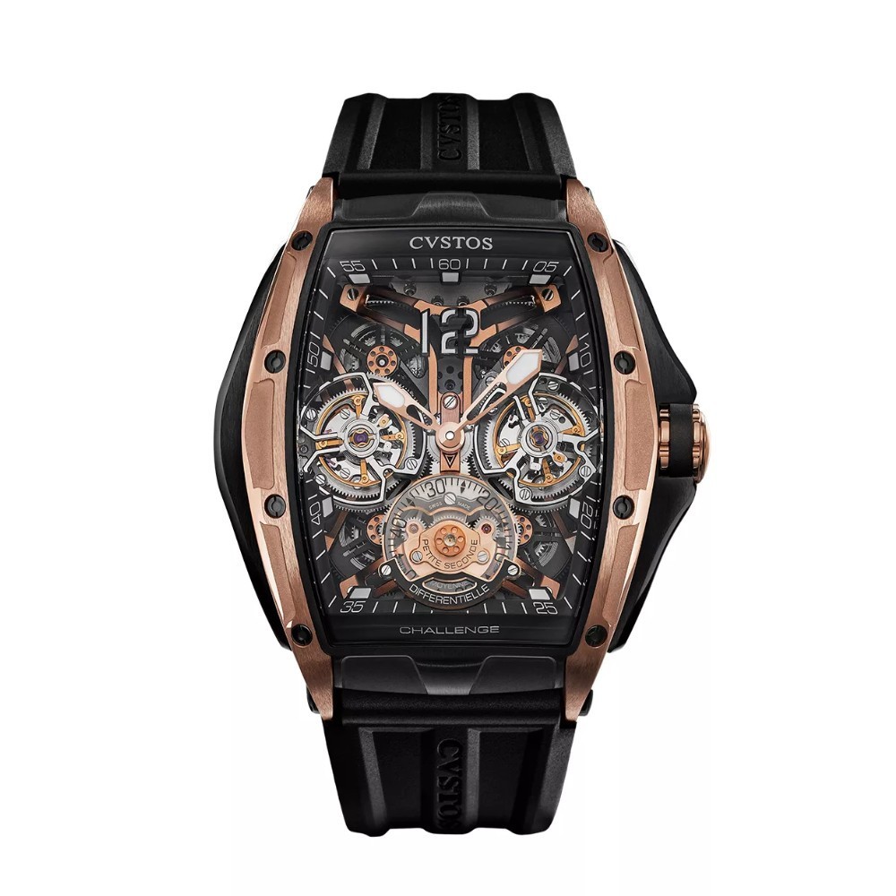 CVSTOS Double Tourbillon 5N Red Gold Brancard/Black Titanium E00105.4172001 - 41mm