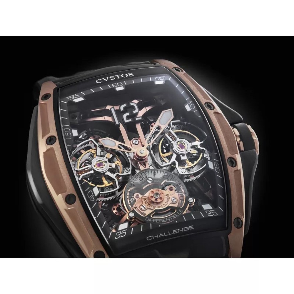 CVSTOS Double Tourbillon 5N Red Gold Brancard/Black Titanium E00105.4172001 - 41mm