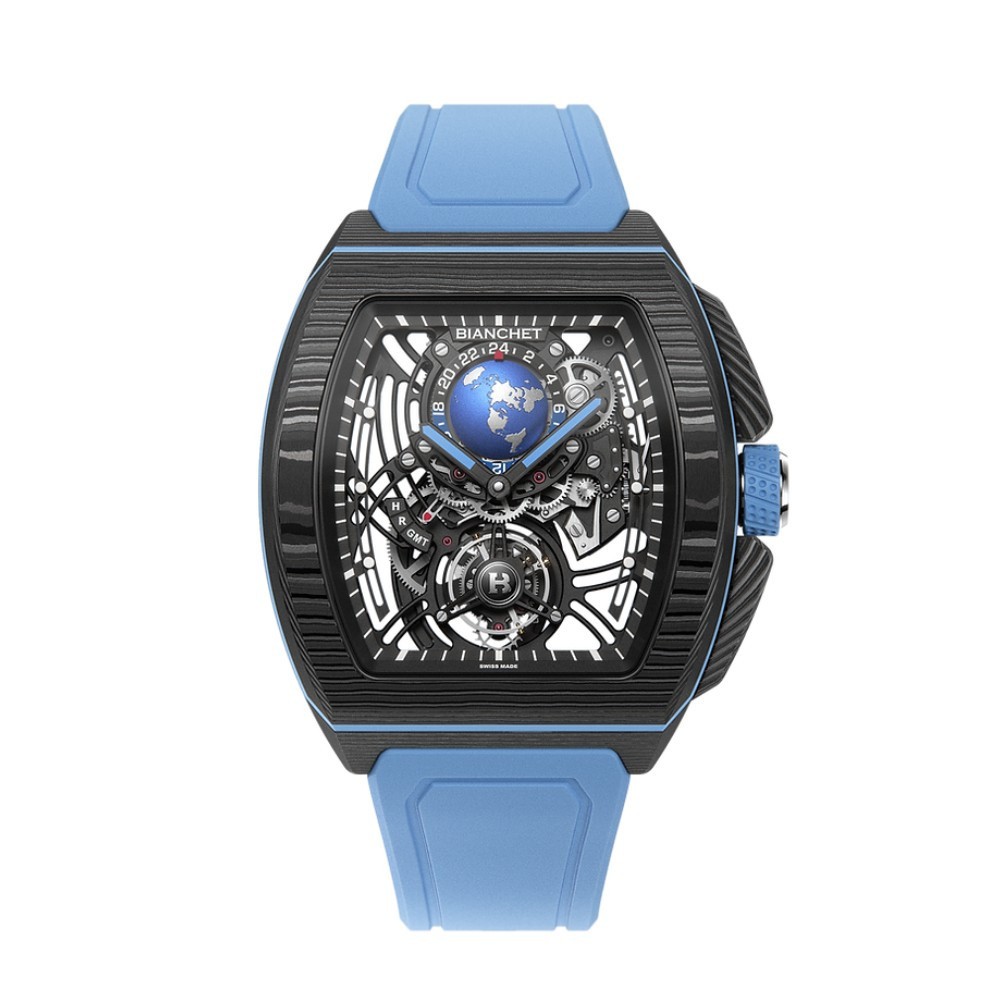 Bianchet B 1.618 Flying Tourbillon Sport GMT Carbon Sky Blue CBSBFTSG4 - 43 x 51mm