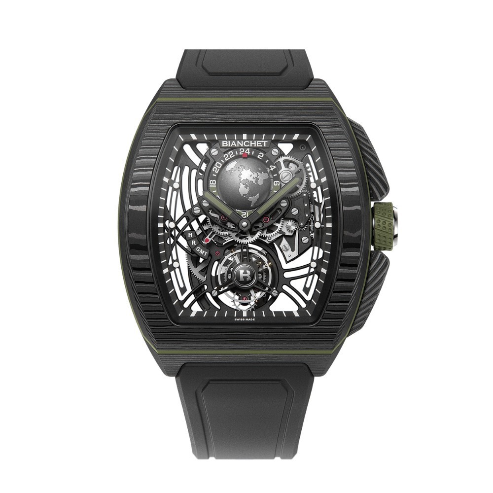 Bianchet B 1.618 Flying Tourbillon Sport GMT Carbon Fern Green CBFGFTSG4 - 43 x 51mm