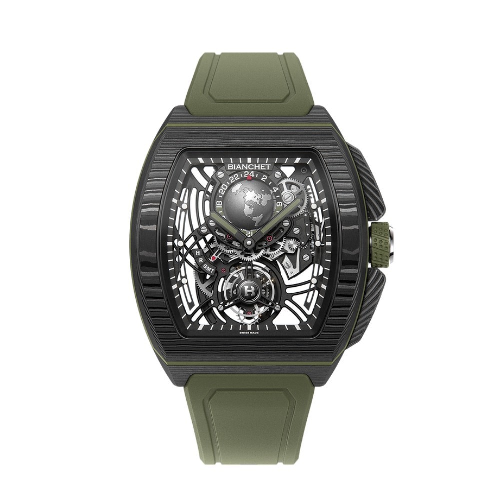 Bianchet B 1.618 Flying Tourbillon Sport GMT Carbon Fern Green CBFGFTSG4 - 43 x 51mm
