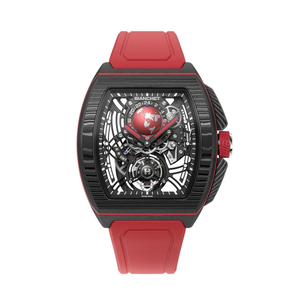 Bianchet B 1.618 Flying Tourbillon Sport GMT Carbon Red CBRFTSG4 - 43 x 51mm