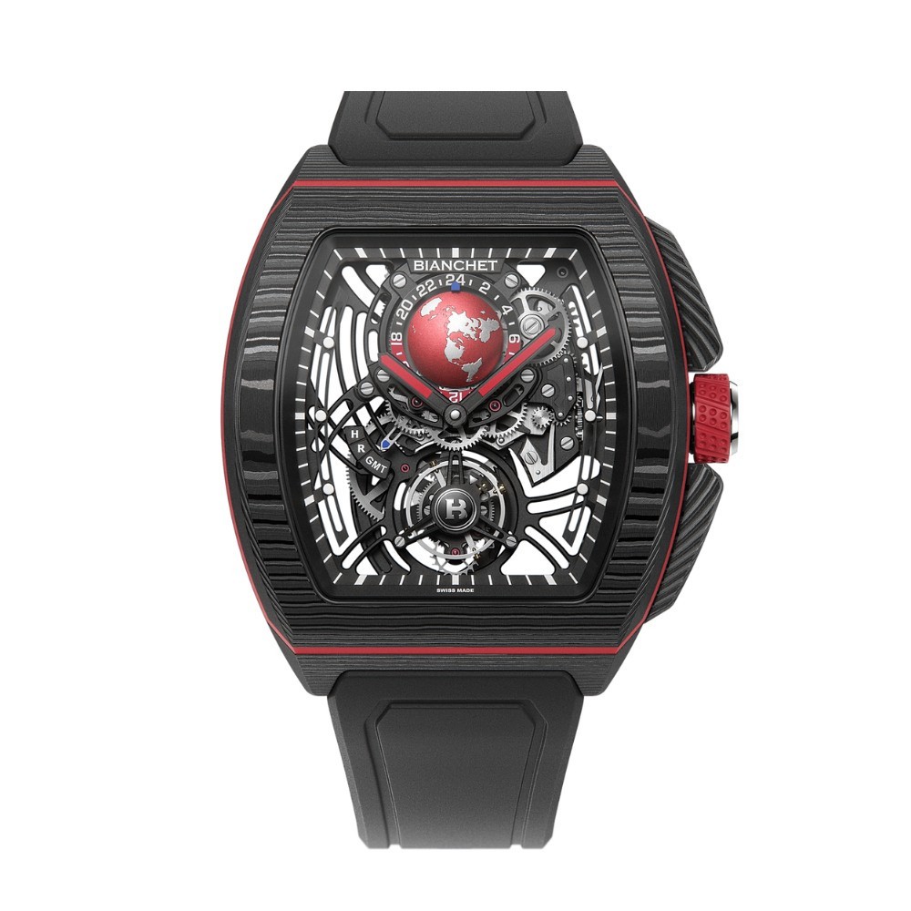 Bianchet B 1.618 Flying Tourbillon Sport GMT Carbon Red CBRFTSG4 - 43 x 51mm