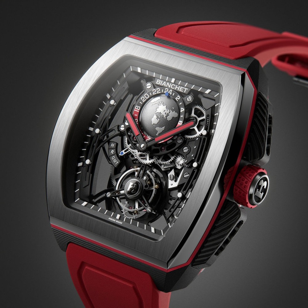 Bianchet B 1.618 Flying Tourbillon Sport GMT Hybrid Red HBRFTSG4 - 43 x 51mm