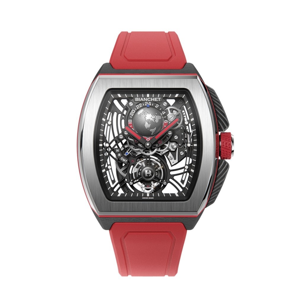 Bianchet B 1.618 Flying Tourbillon Sport GMT Hybrid Red HBRFTSG4 - 43 x 51mm