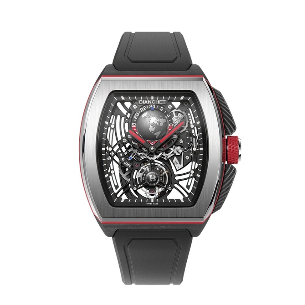 Bianchet B 1.618 Flying Tourbillon Sport GMT Hybrid Red HBRFTSG4 - 43 x 51mm