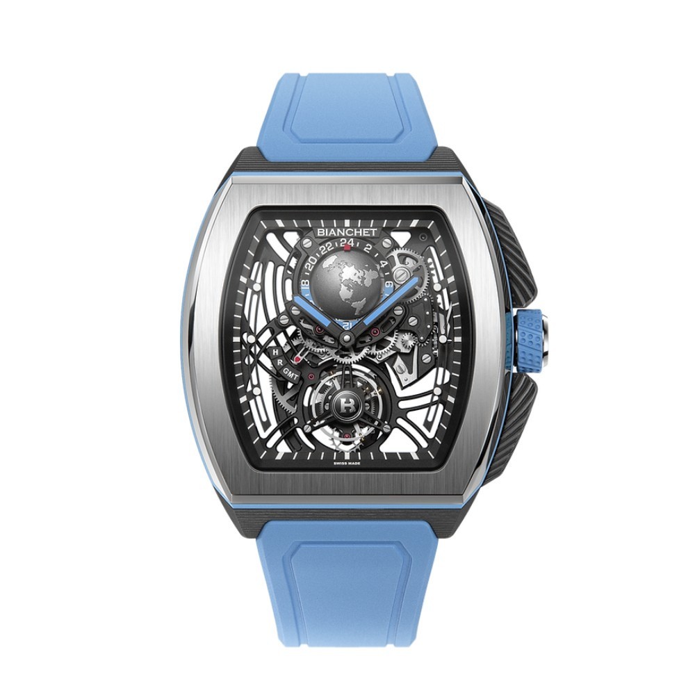 Bianchet B 1.618 Flying Tourbillon Sport GMT Hybrid Sky Blue HBSBFTSG4 - 43 x 51mm