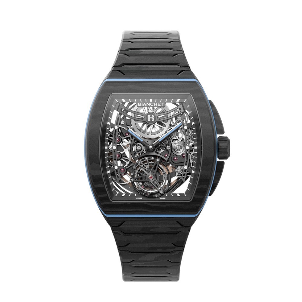 Bianchet B 1.618 Flying Tourbillon UltraFino Skeleton Carbon Sky Blue UFFTSKCBSB - 40 x 47.39mm