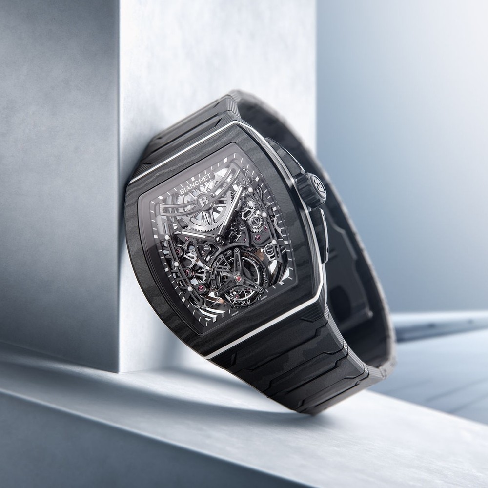 Bianchet B 1.618 Flying Tourbillon UltraFino Skeleton Carbon White UFFTSKCBW - 40 x 47.39mm