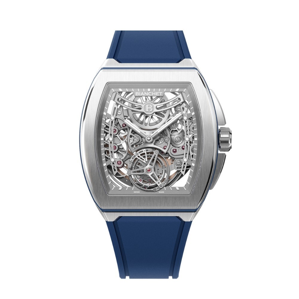 Bianchet B 1.618 Flying Tourbillon UltraFino Skeleton Titanium Blue UFFTSKTNBL - 40 x 47.39mm