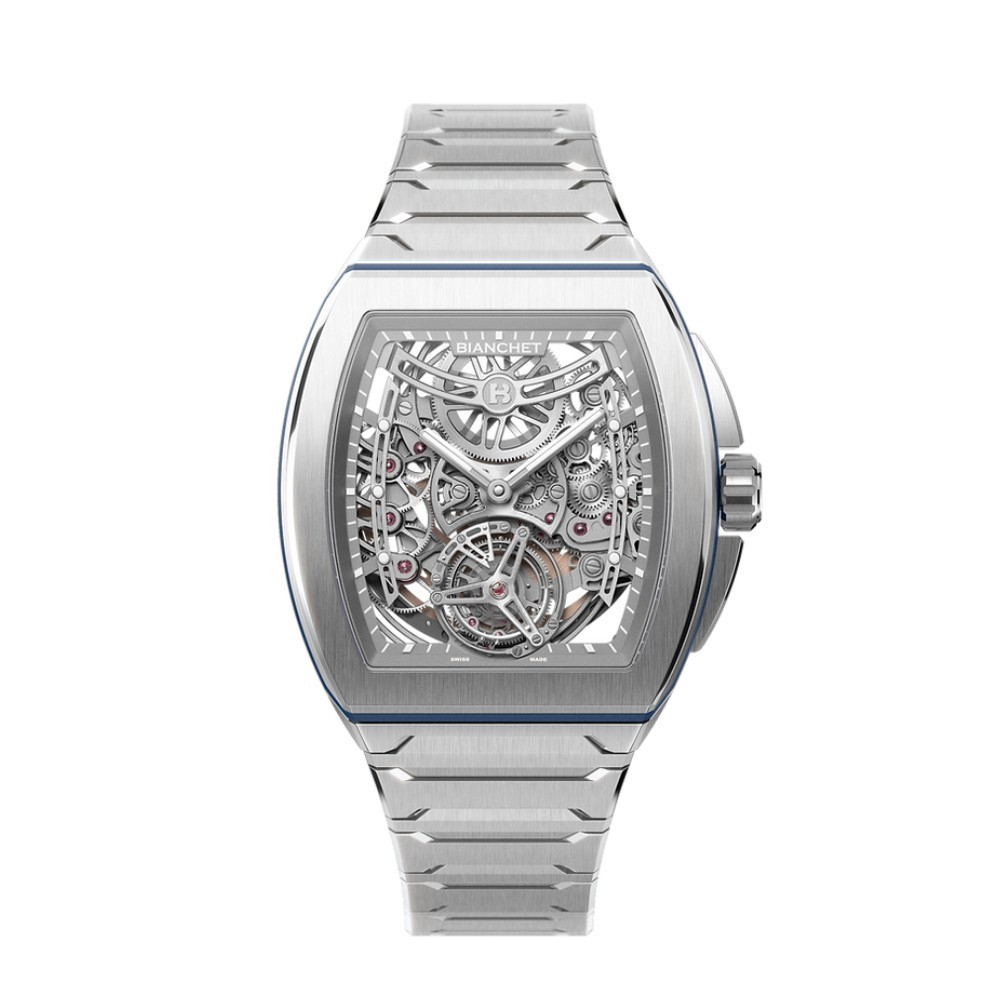 Bianchet B 1.618 Flying Tourbillon UltraFino Skeleton Titanium Blue UFFTSKTNBL - 40 x 47.39mm
