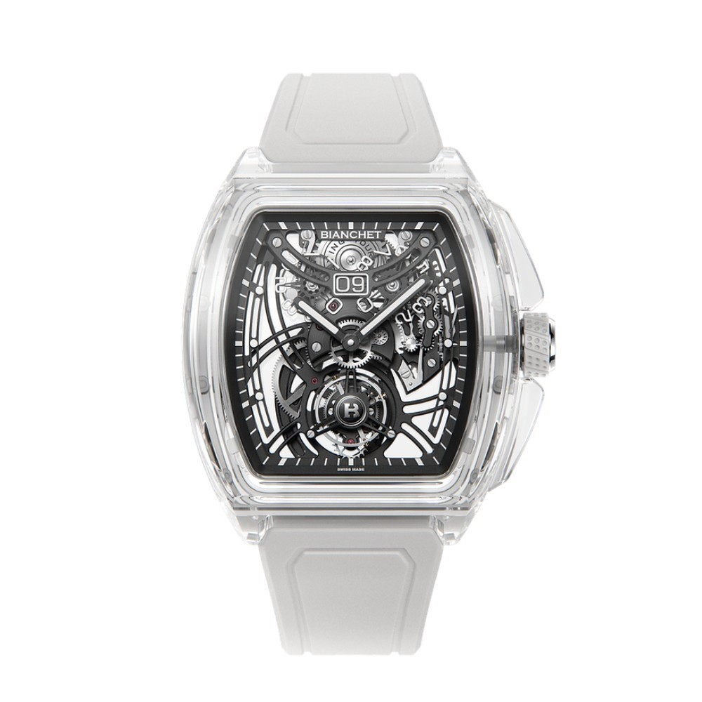 Bianchet B 1.618 Flying Tourbillon Grande Date Sapphire White SWFTGD4 - 43 x 51mm