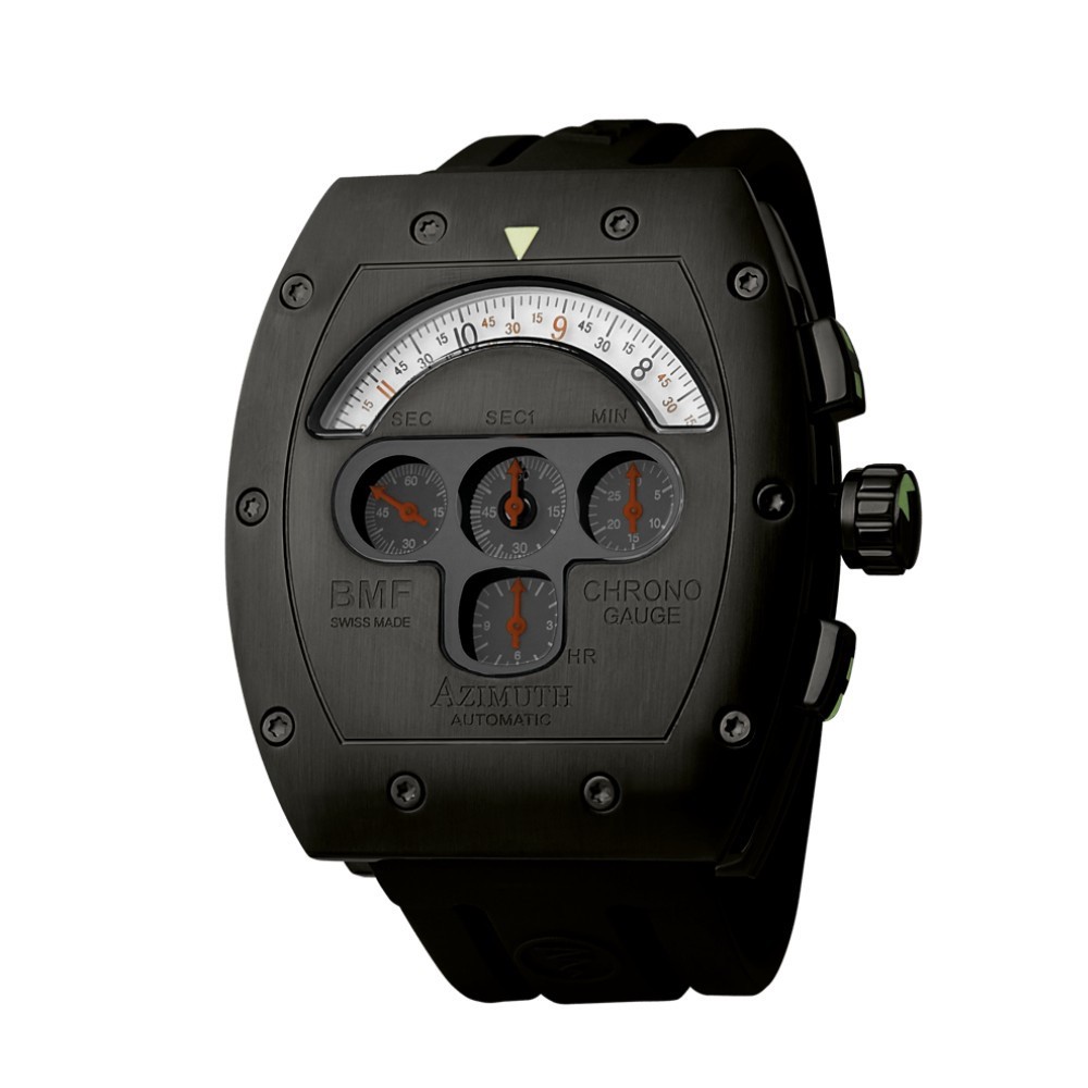 Azimuth Chrono-Gauge BMF PVD Black Dial - 43 x 50 mm
