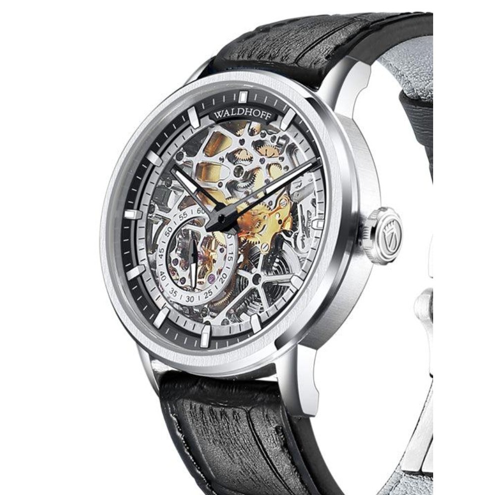 Waldhoff Pioneer Carbon Silver - 39mm