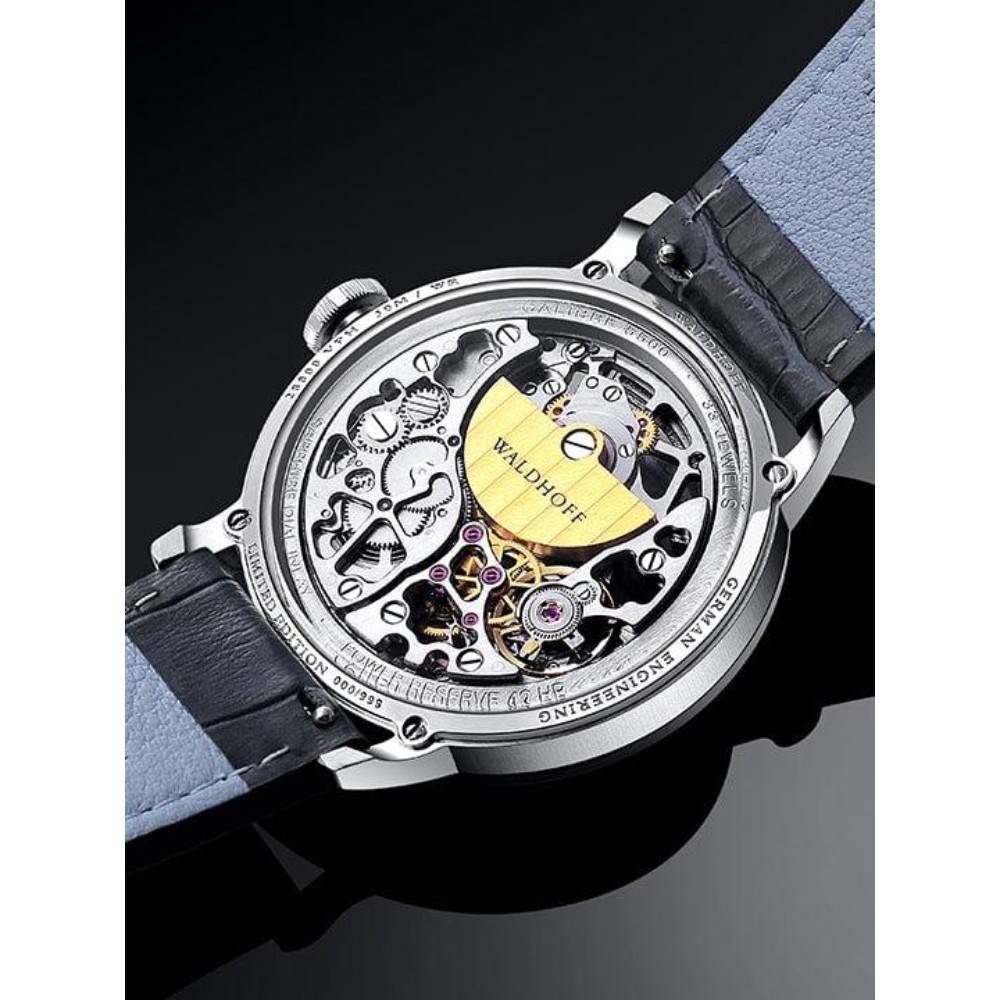 Waldhoff Pioneer Carbon Silver - 39mm