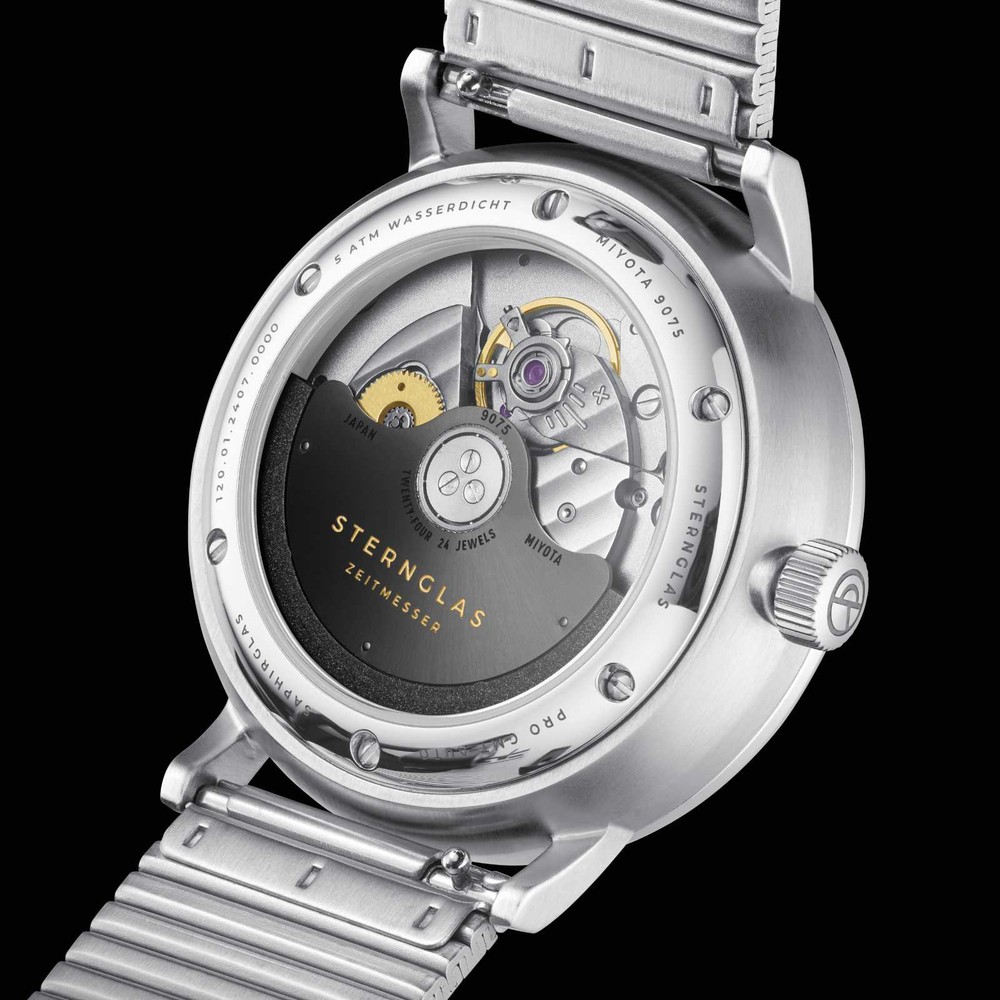 Sternglas Naos Pro GMT Automatik Silver S02-NG10-BR03 - 38mm