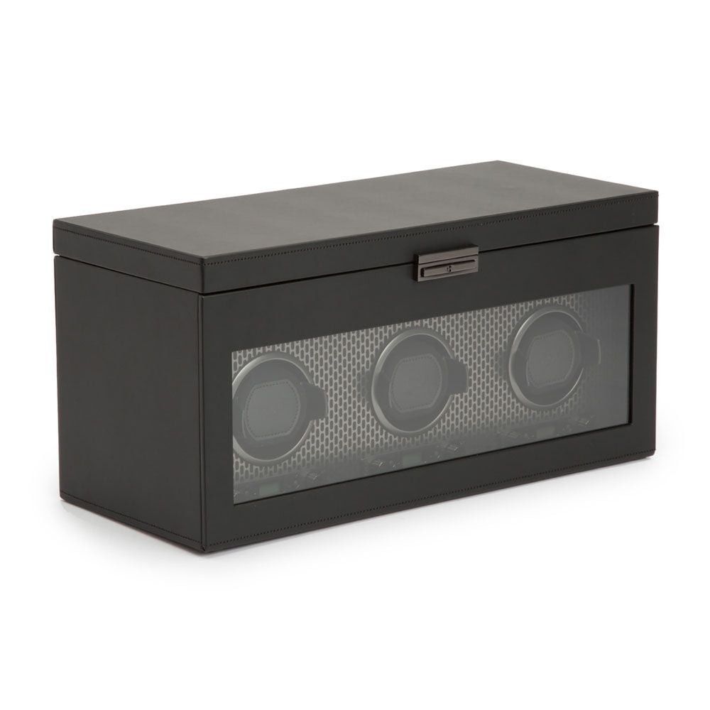 Wolf Axis Triple Watch Winder With Storage Powder Coat 469403