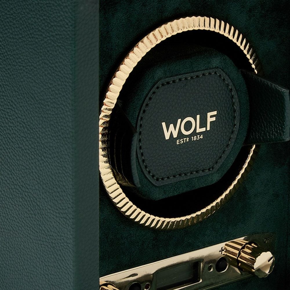 Wolf British Racing Single Watch Winder Green 793141