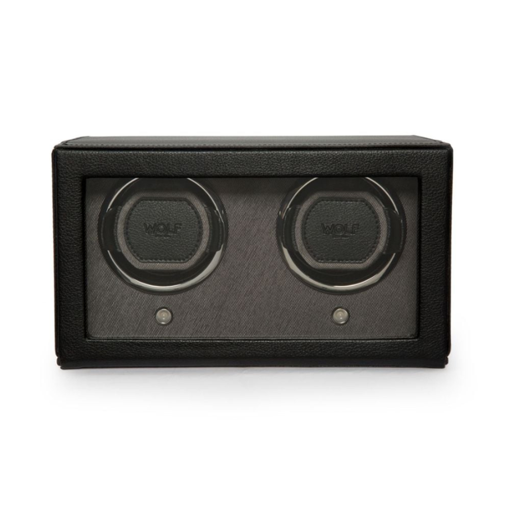 Wolf Cub Double Watch Winder With Cover Black 461203