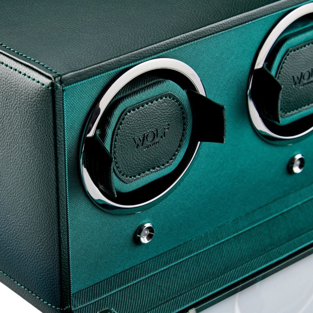 Wolf Cub Double Watch Winder with Cover Green 461241