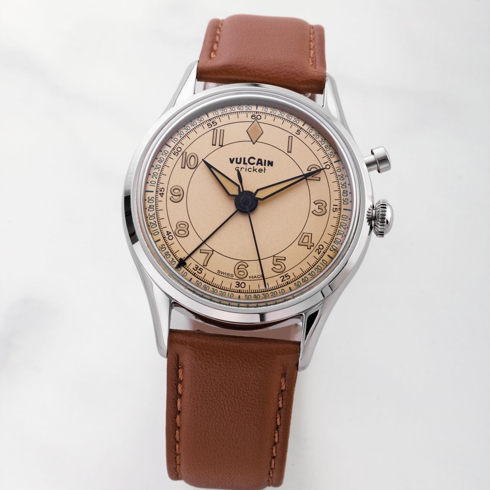 Vulcain Cricket Classique Khaki Brown 100268B87.BAC207 - 39mm
