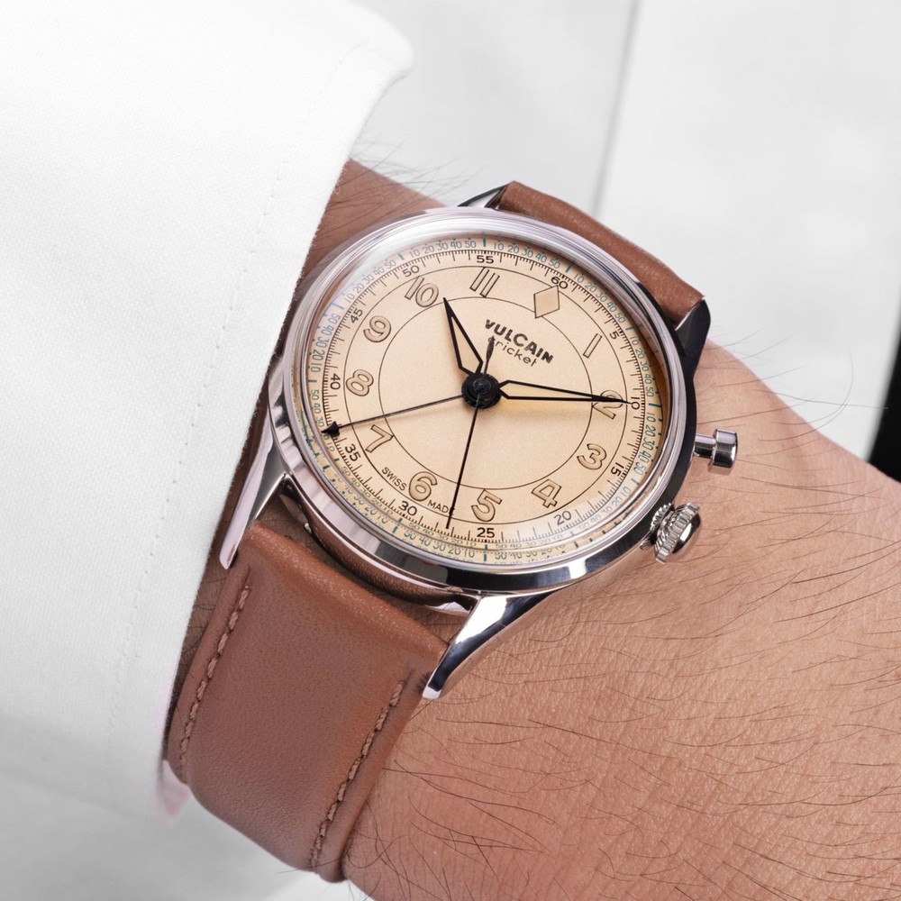 Vulcain Cricket Classique Khaki Brown 100268B87.BAC207 - 39mm