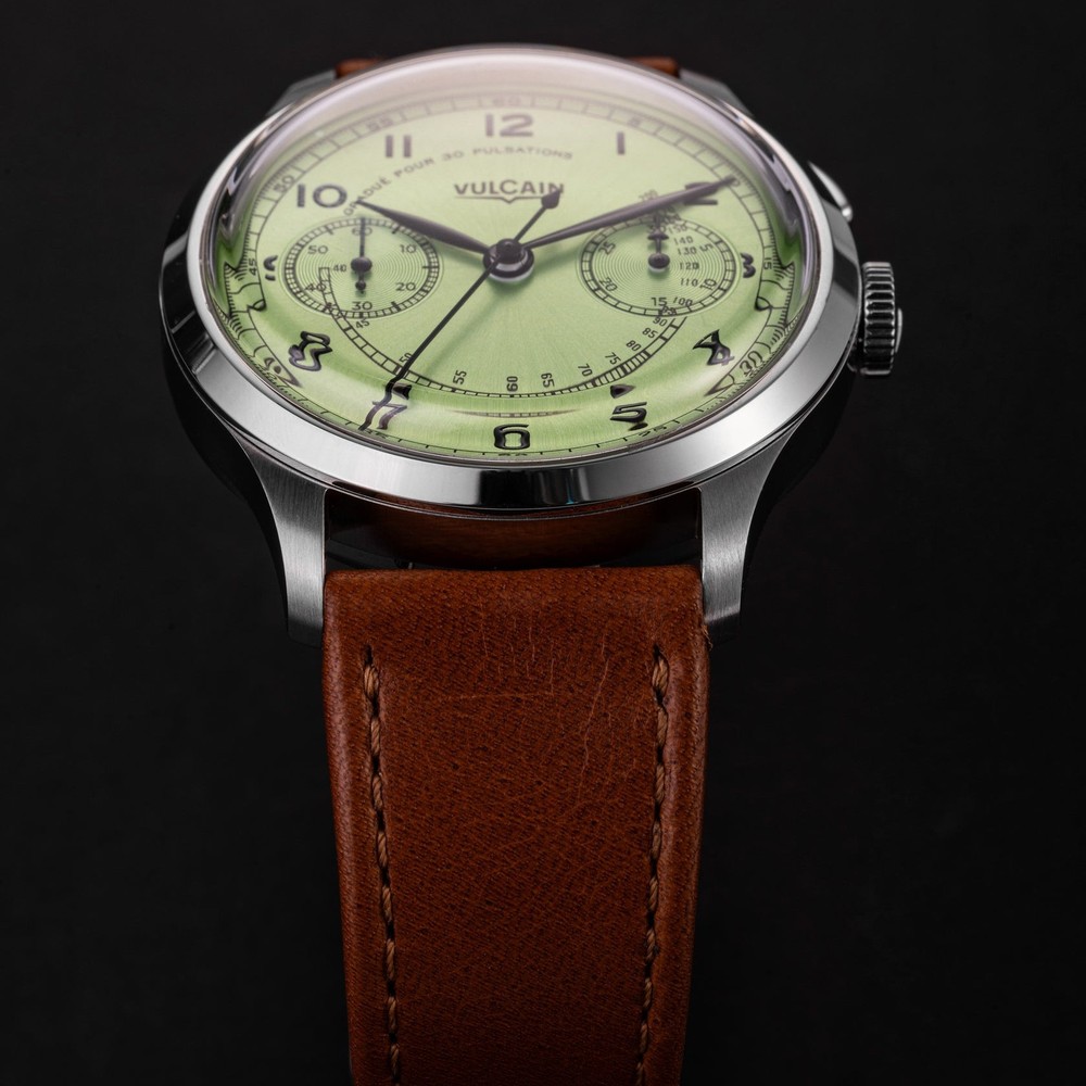 Vulcain Monopusher Heritage Green 650167A98.BAC207 - 39mm