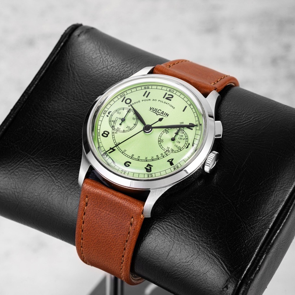 Vulcain Monopusher Heritage Green 650167A98.BAC207 - 39mm