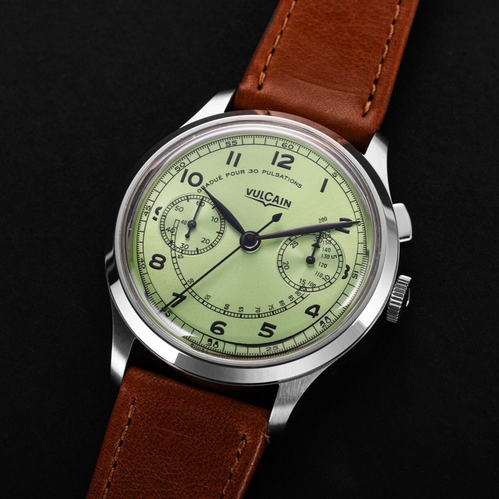 Vulcain Monopusher Heritage Green 650167A98.BAC207 - 39mm