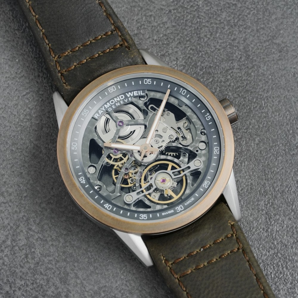 Raymond Weil Freelancer Calibre RW1212 Skeleton Automatic Bronze Watch 2785-SBC-60000 - 42mm