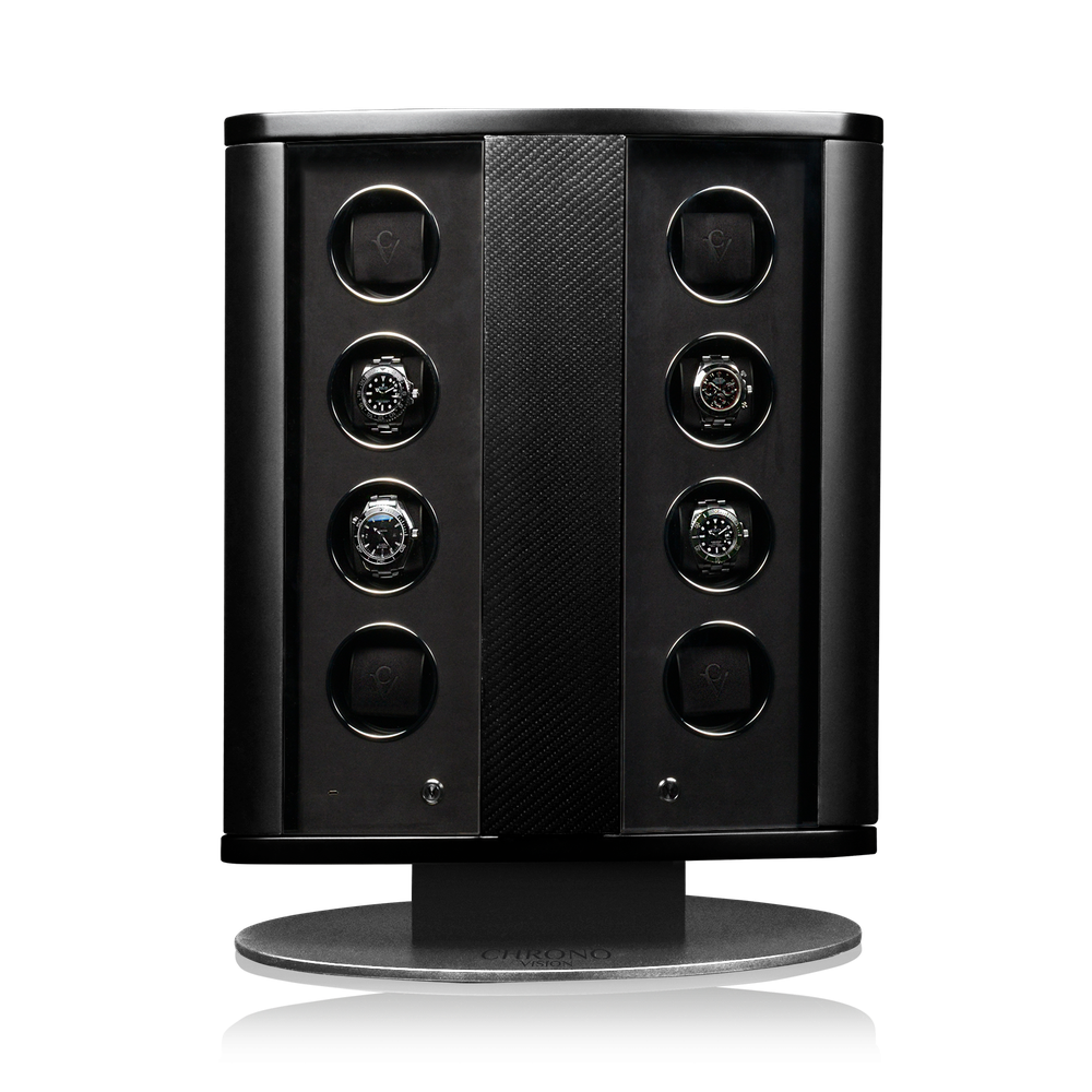 Chronovision Uhrenbeweger Prestige Carbon Lacquer Black Silk Matt 70050-180.10.17