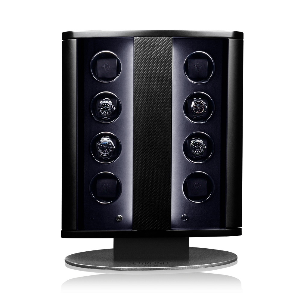 Chronovision Uhrenbeweger Prestige Carbon Lacquer Black Silk Matt 70050-180.10.17