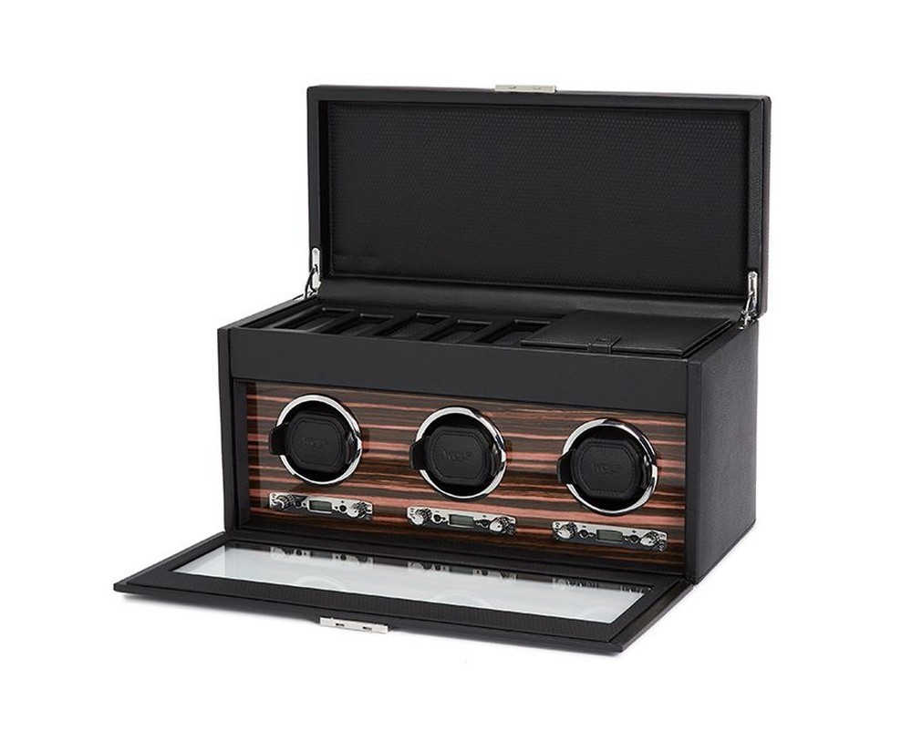 Wolf Roadster Triple Watch Winder with Storage 457356