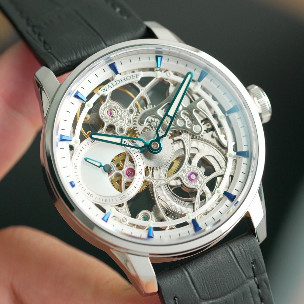 Waldhoff Paragon Pearl Silver Black - 43.5mm