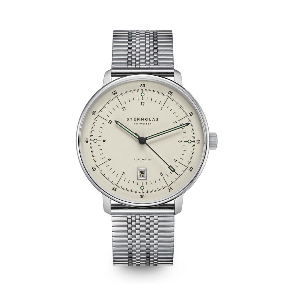 Sternglas Hamburg Pro Automatik Alabaster Stainless Steel S02-HP26-ME08 - 42mm