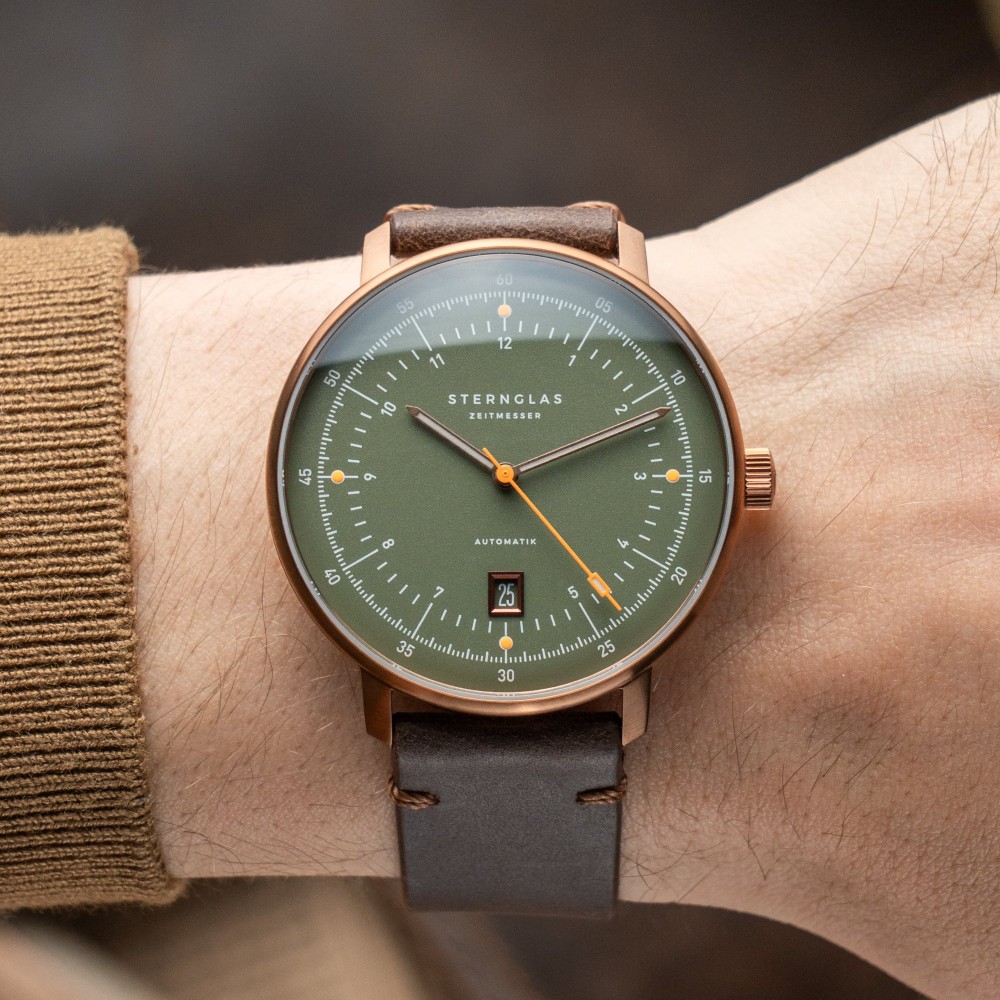 Sternglas Hamburg Pro Automatik Dark Green S02-HP35-VI17 - 42mm