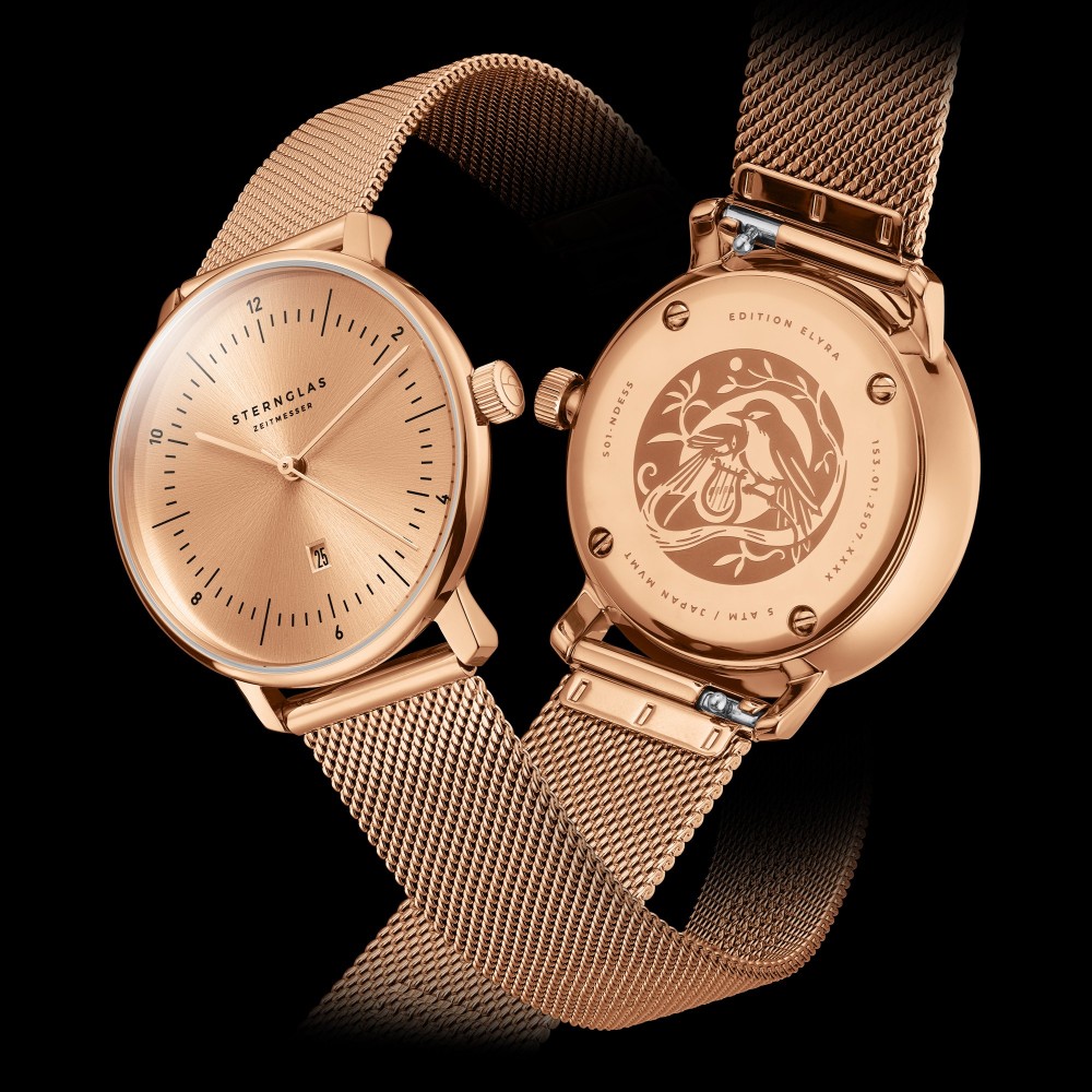 Sternglas Naos XS Edition Elyra Rosegold Milanaise S01-NDE55-MI09 - 33mm